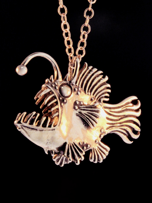 Large Angler Fish Pendant - Bronze picture