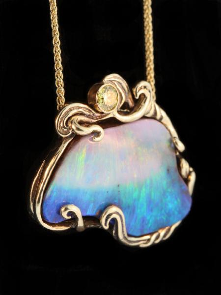 Sunset Tide Opal  Pendant - 18K Gold picture