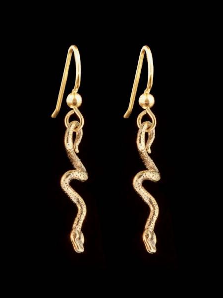 Jungle Jewel Vine Snake Earrings - 14K Gold picture