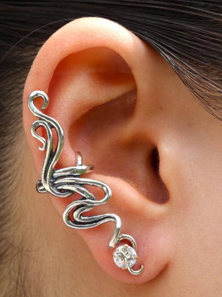 Spiro Ear Cuff - Silver