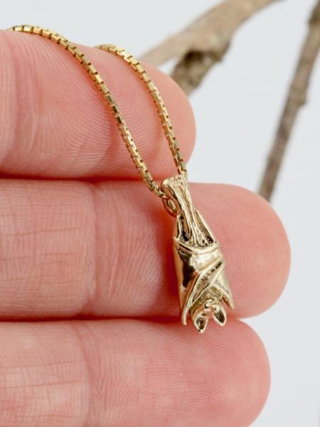 Bat Briolette Charm - 14K gold picture