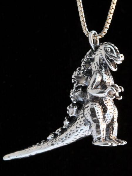 Godzilla Pendant - Silver picture