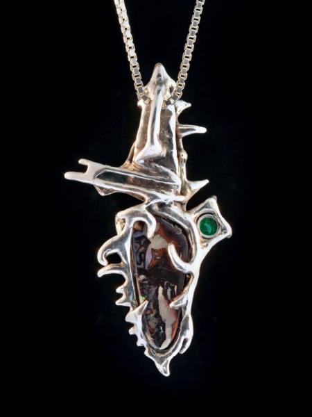 Abyss Opal Pendant - Silver picture
