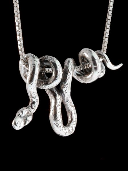 Vine Snake Pendant - Silver picture