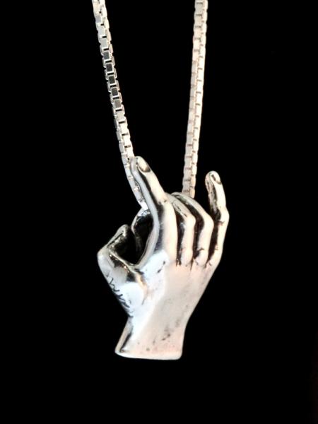 Rock On Hand Charm - Silver picture