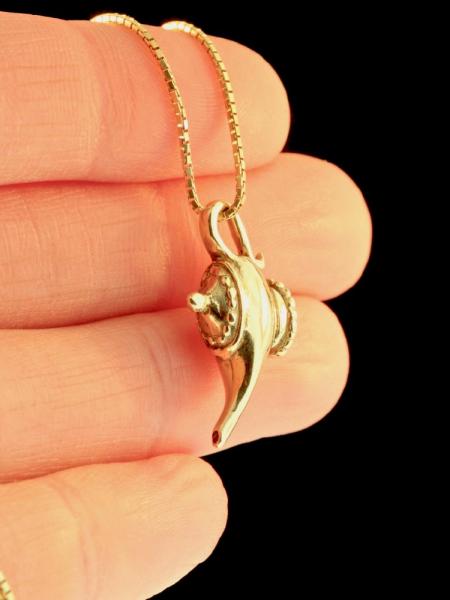 Gold Magic Lamp Charm - 14k Gold picture