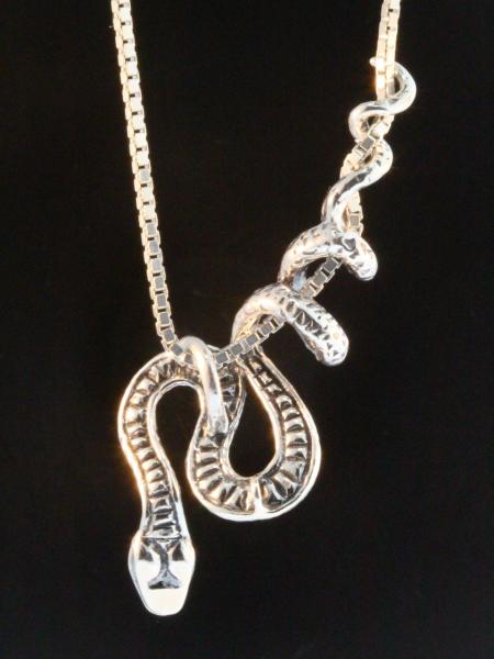 Python Snake Pendant - Silver picture