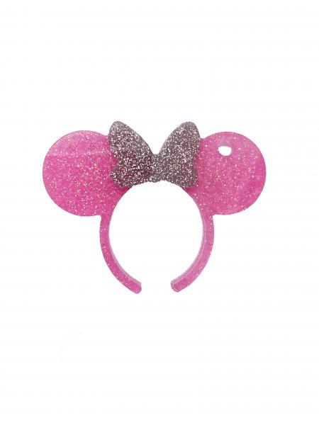 Ears & Bow Glitter Keychain picture