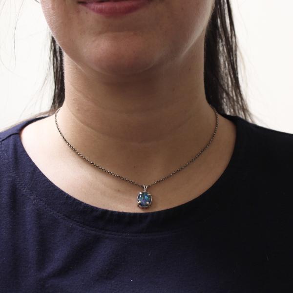 Opal charm necklace picture