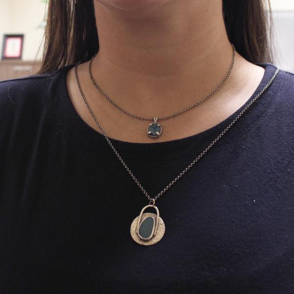 Opal charm necklace picture