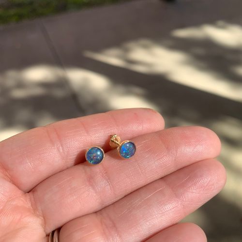 Every day opal stud earrings picture