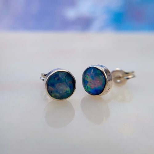 Every day opal stud earrings
