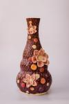 Large Flower and Button Vase