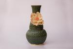 Large Lace and Button Vase