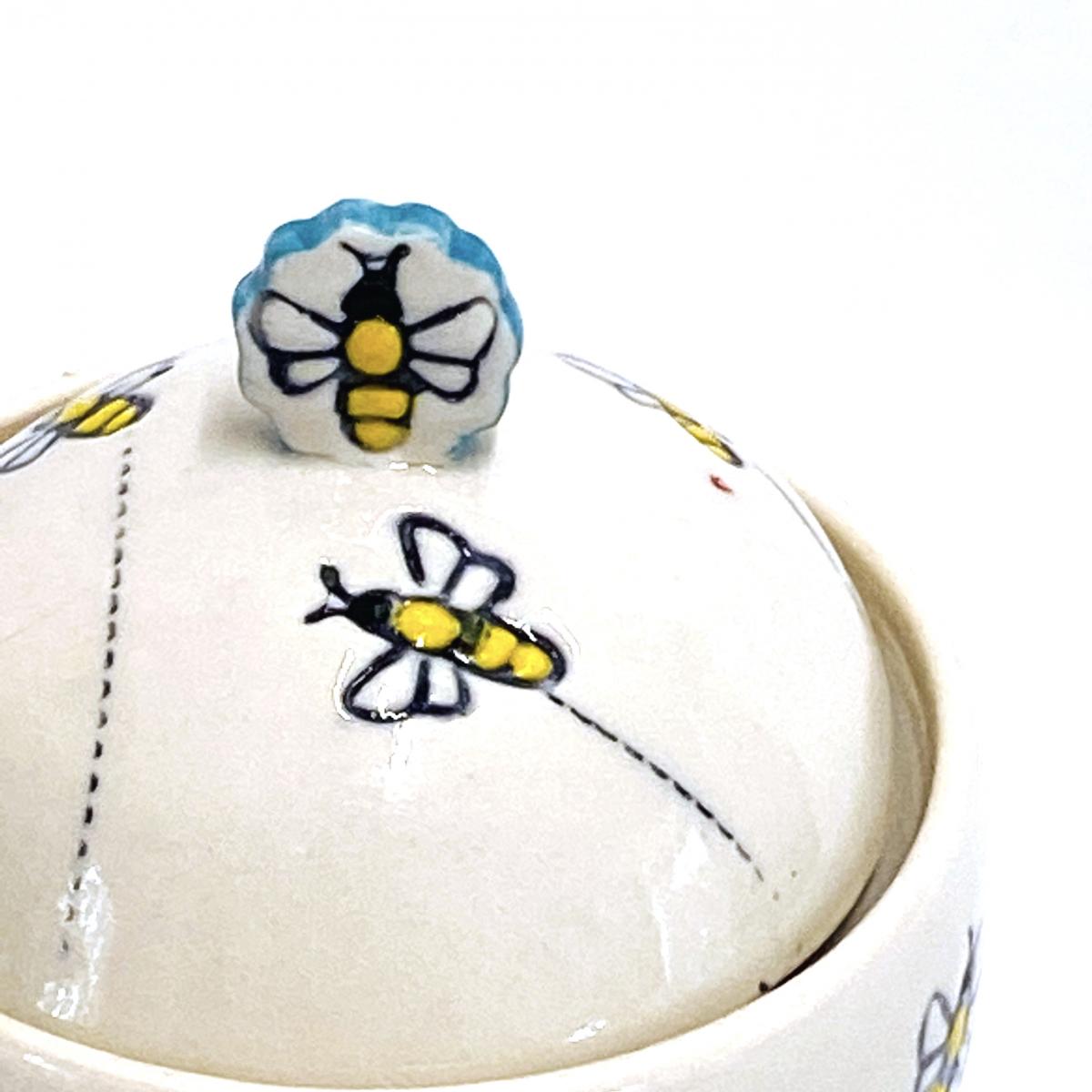 Purple Flower Honey Pot picture