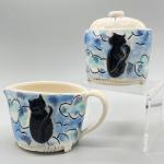 Kitties on a Cloudy Day Sugar Creamer set