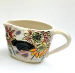 Creamer/Syrup pourer~ Black Cat Floral