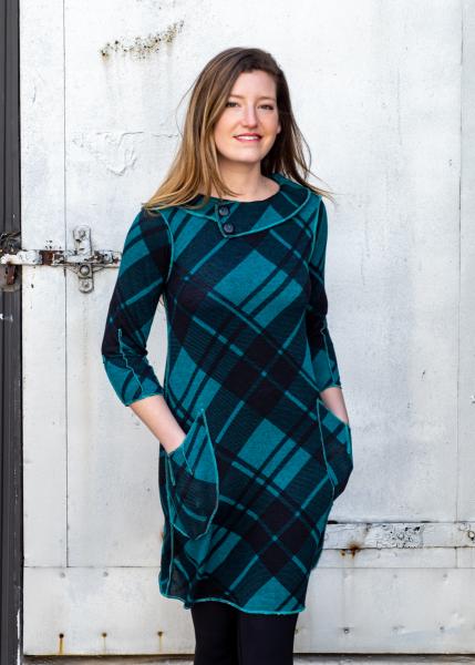 Stretchy Teal Plaid