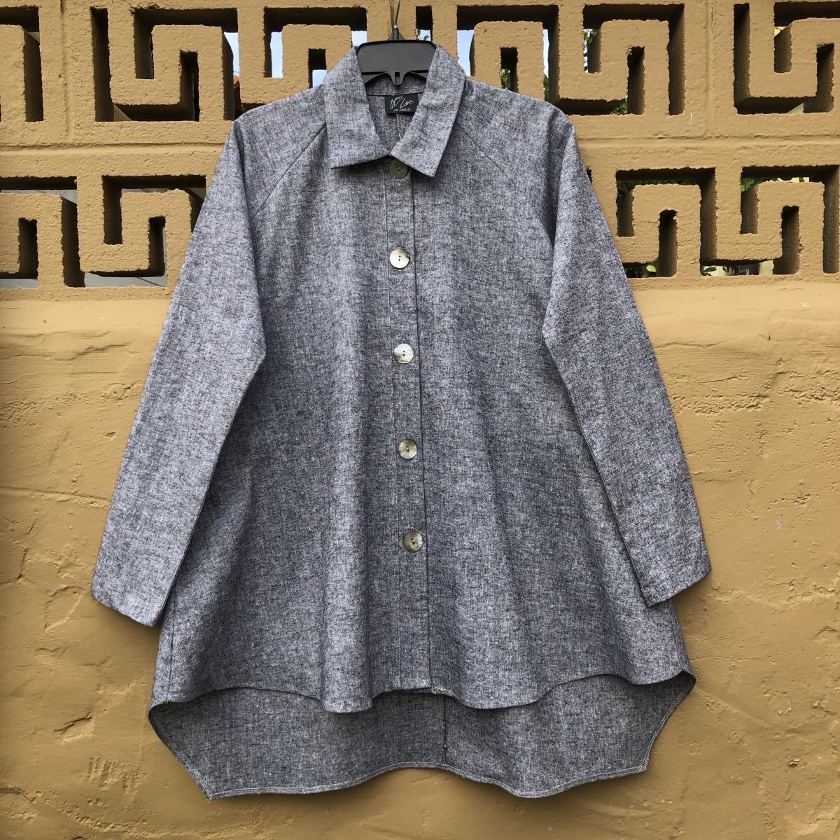 STYLE 2572A-Shirt Long Tail Flair Linen picture