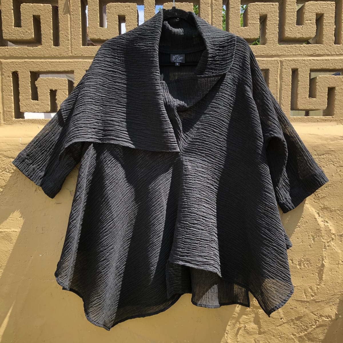 STYLE 2227-Top Scarf Collar Linen Gauze picture