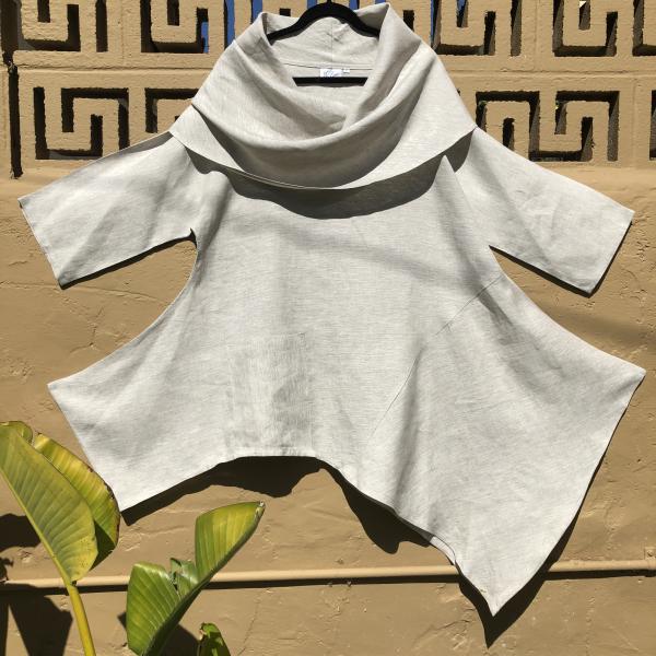 STYLE 2228-Top Angle Cowl Neck Linen picture