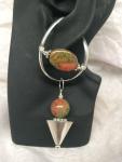 pointed silver disc dangle