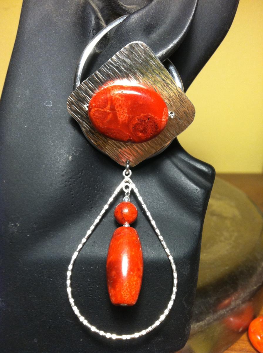 azurite with hoop dangle picture