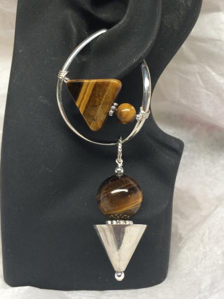 pointed silver disc dangle picture