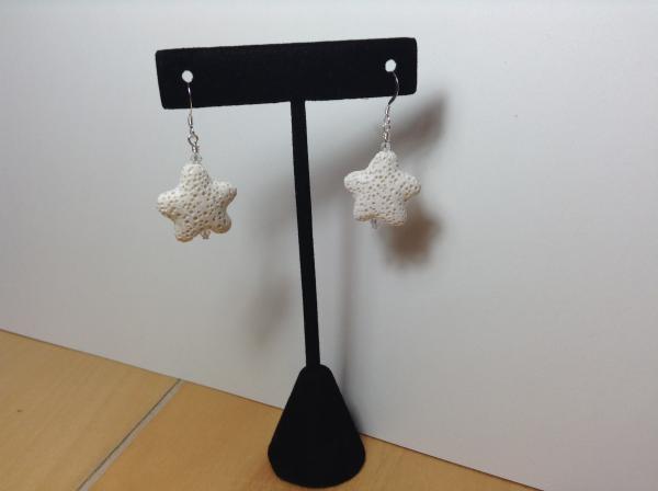 White Lava Star Earrings picture