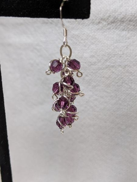 Light Purple Swarovski Crystal Earrings