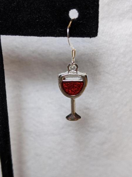 Red Wine Glass Earrings picture