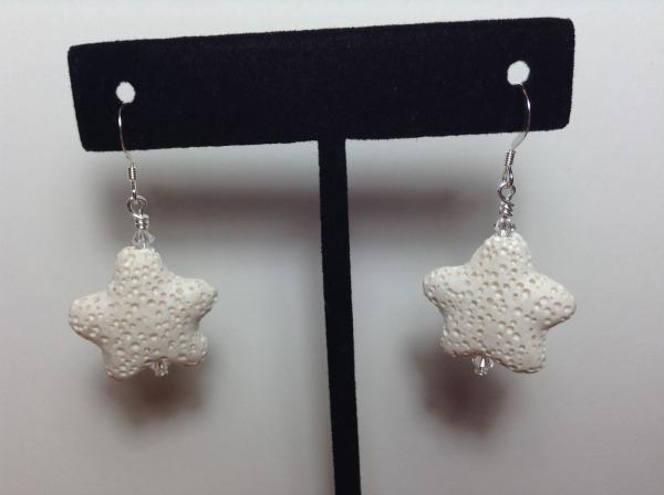 White Lava Star Earrings picture
