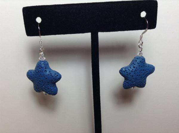 Blue Lava Star Earrings
