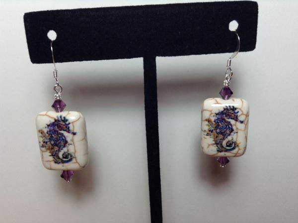 Ceramic Seahorse Earrings picture