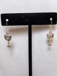 White Wine Glass Earrings