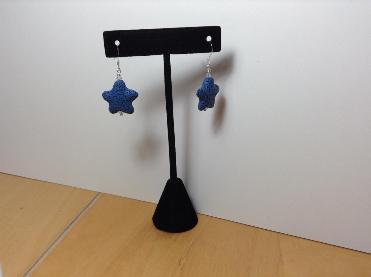 Blue Lava Star Earrings picture