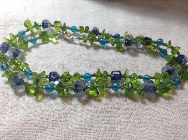 Blue & Green Glass Necklace