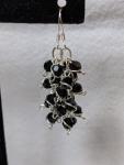 Black Round Swarovski Crystal Earrings