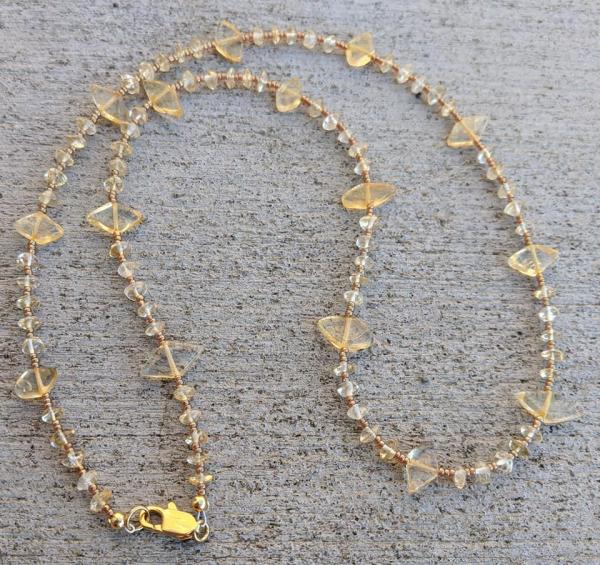 Citrine &Glass Seed Beads Necklace picture