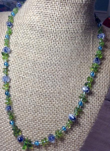 Blue & Green Glass Necklace picture