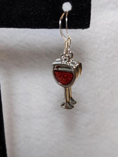 Red Wine Glass Earrings picture