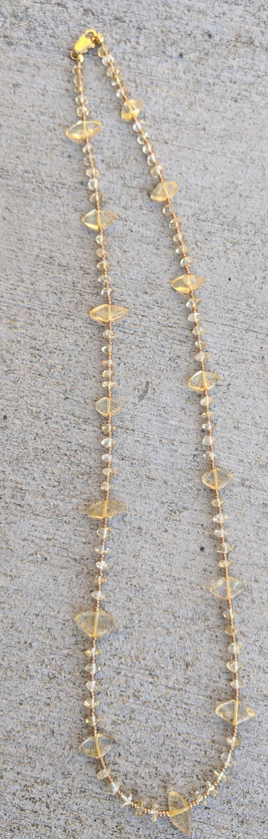 Citrine &Glass Seed Beads Necklace picture