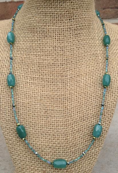 Faceted Sea Green Necklace picture