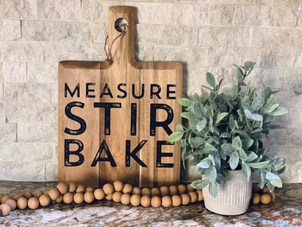Measure Bake Stir Charcuterie Board