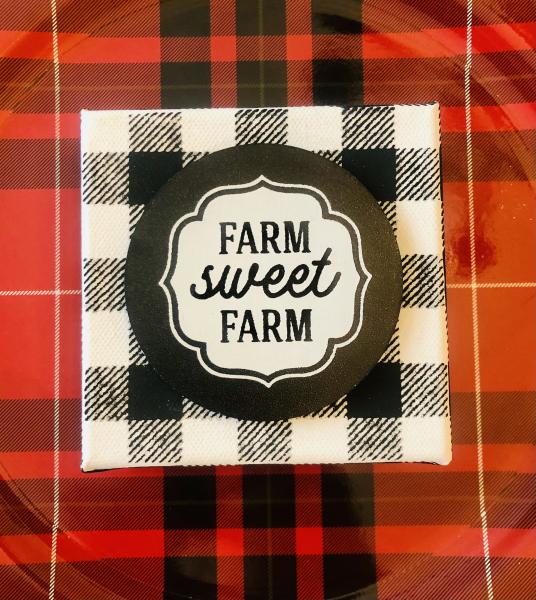 Buffalo Plaid Farm Sweet Farm Mini Canvas picture