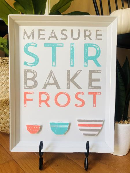 Measure Bake Stir Frost Reclaimed Metal Tray picture