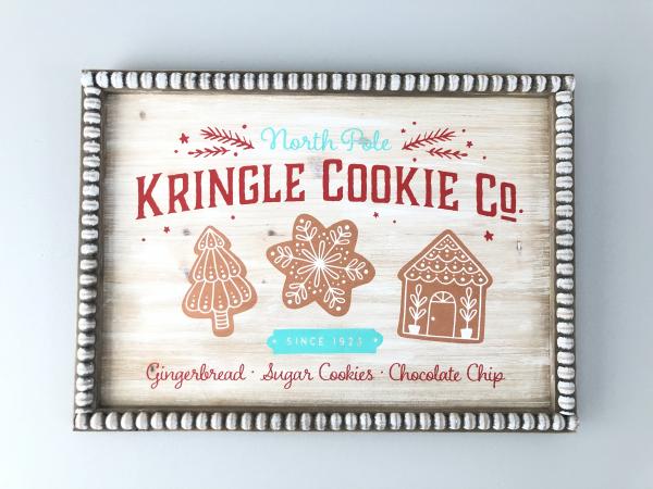 Kringle Cookie Co Beaded Frame Sign