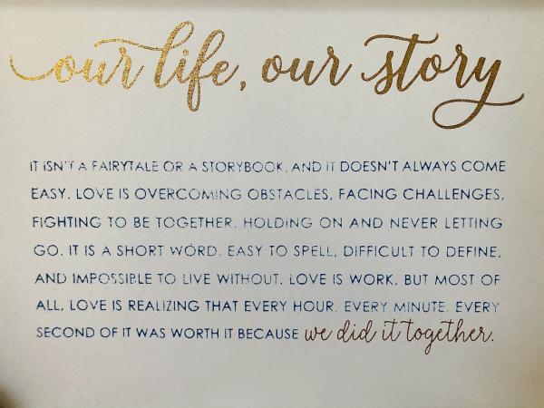 Our Life, Our Story Distressed Sign picture