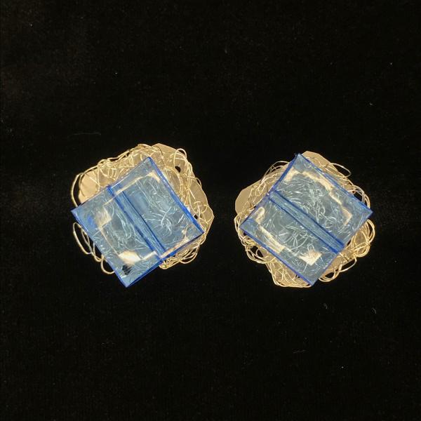 Crochet Ice Blue Earrings picture