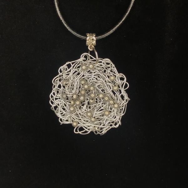 Crochet Silver Giggle Necklace picture